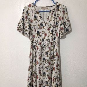 Floral midi spring dress